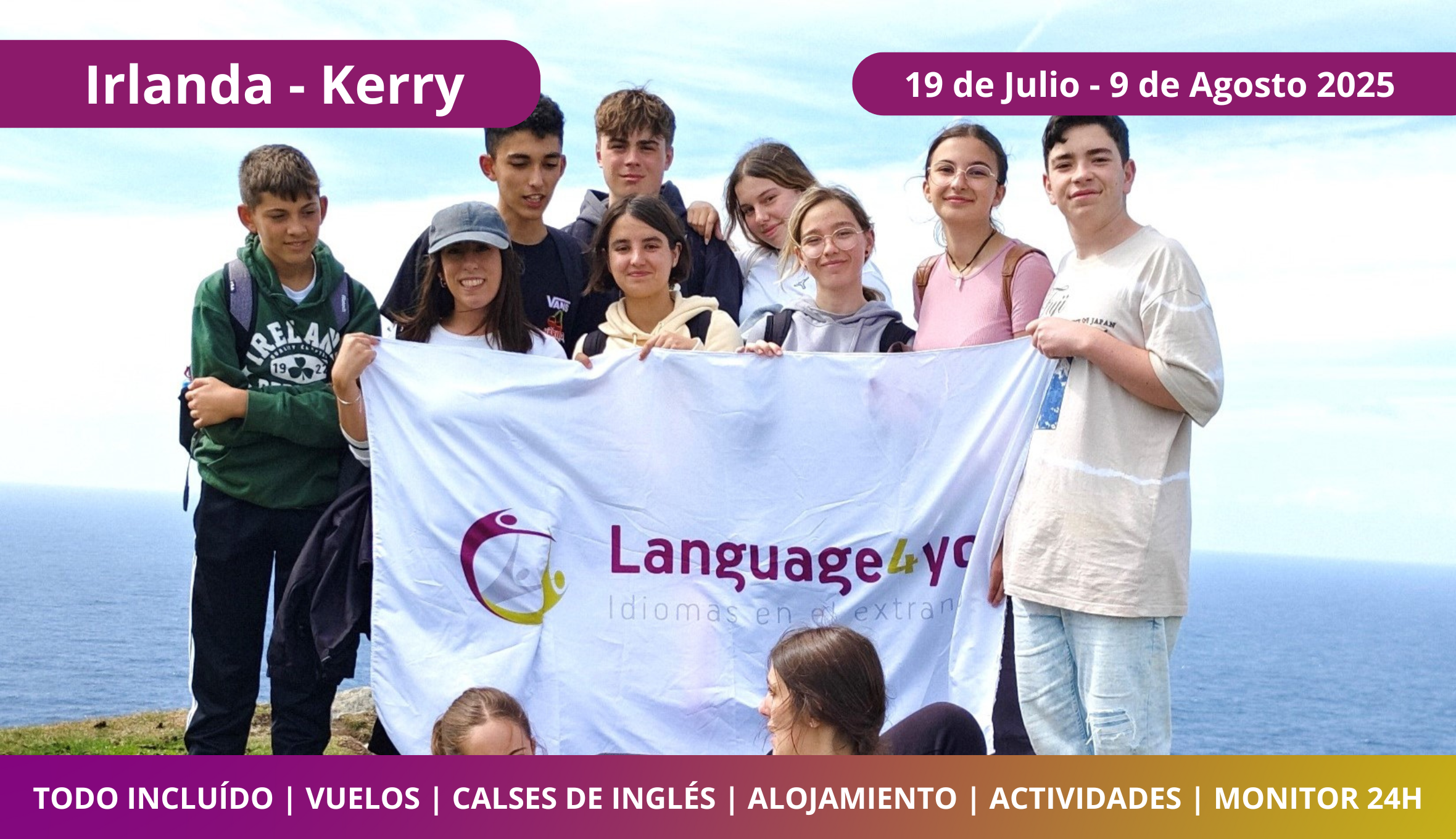 Cursos de Inglés en Condado de Kerry (Irlanda) 11 a 17 años en familia